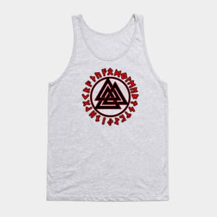 Triscalion Black Red Runes Tank Top